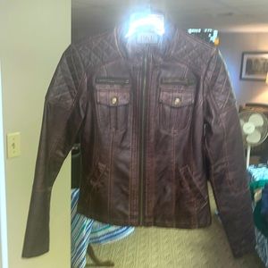 BKE BUCKLE S BROWN MOTORCYCLE  JACKET